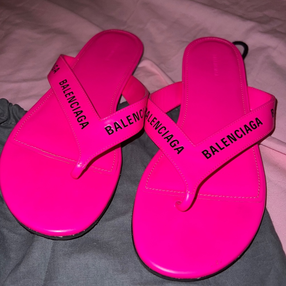 balenciaga neon sandals